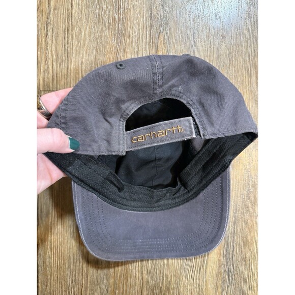 Carhartt Canvas Hat Mens OS One Size Odessa Blue Gray Ball Cap Adjustable 100289 - Picture 4 of 4
